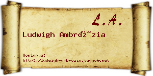 Ludwigh Ambrózia névjegykártya