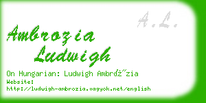 ambrozia ludwigh business card